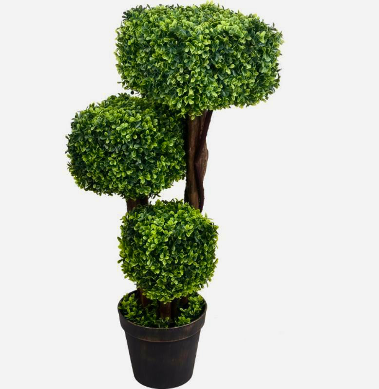 Evergreen Square Artificial Topiary Boxwood Tree