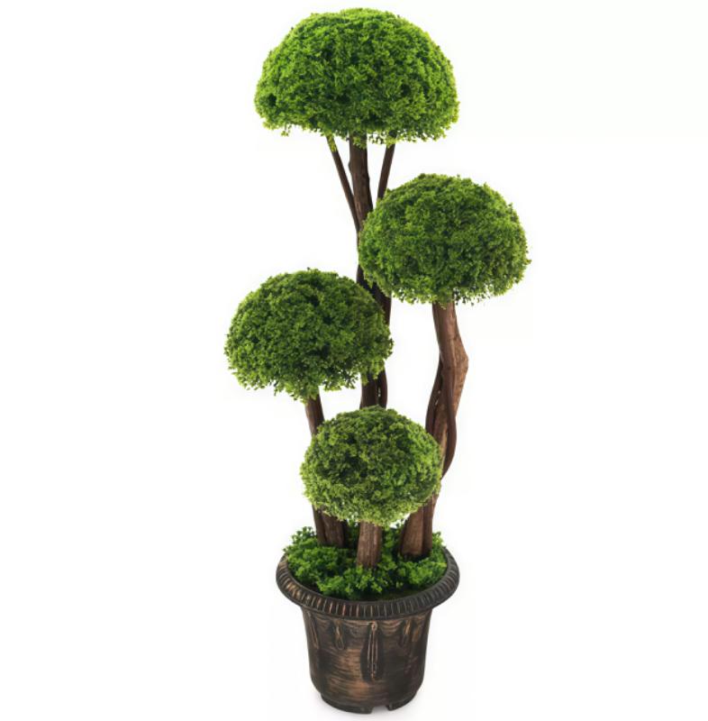 Evergreen Round Artificial Topiary Boxwood Tree
