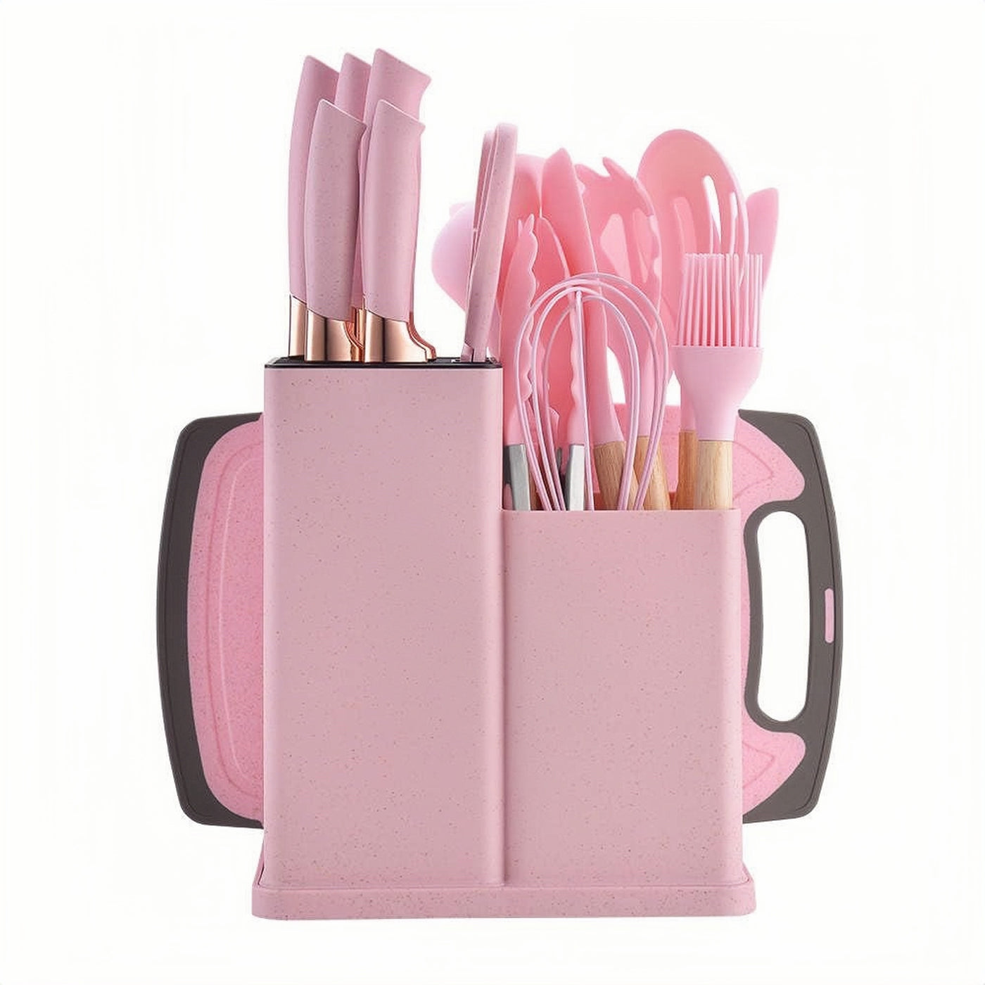 Pink 19 piece Silicon Utensil Set