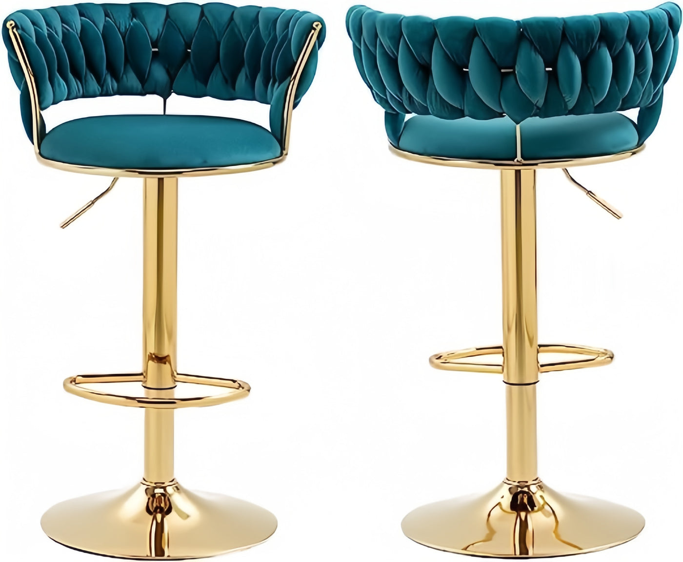 Teal Swivel Bar Stool