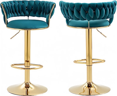 Teal Swivel Bar Stool