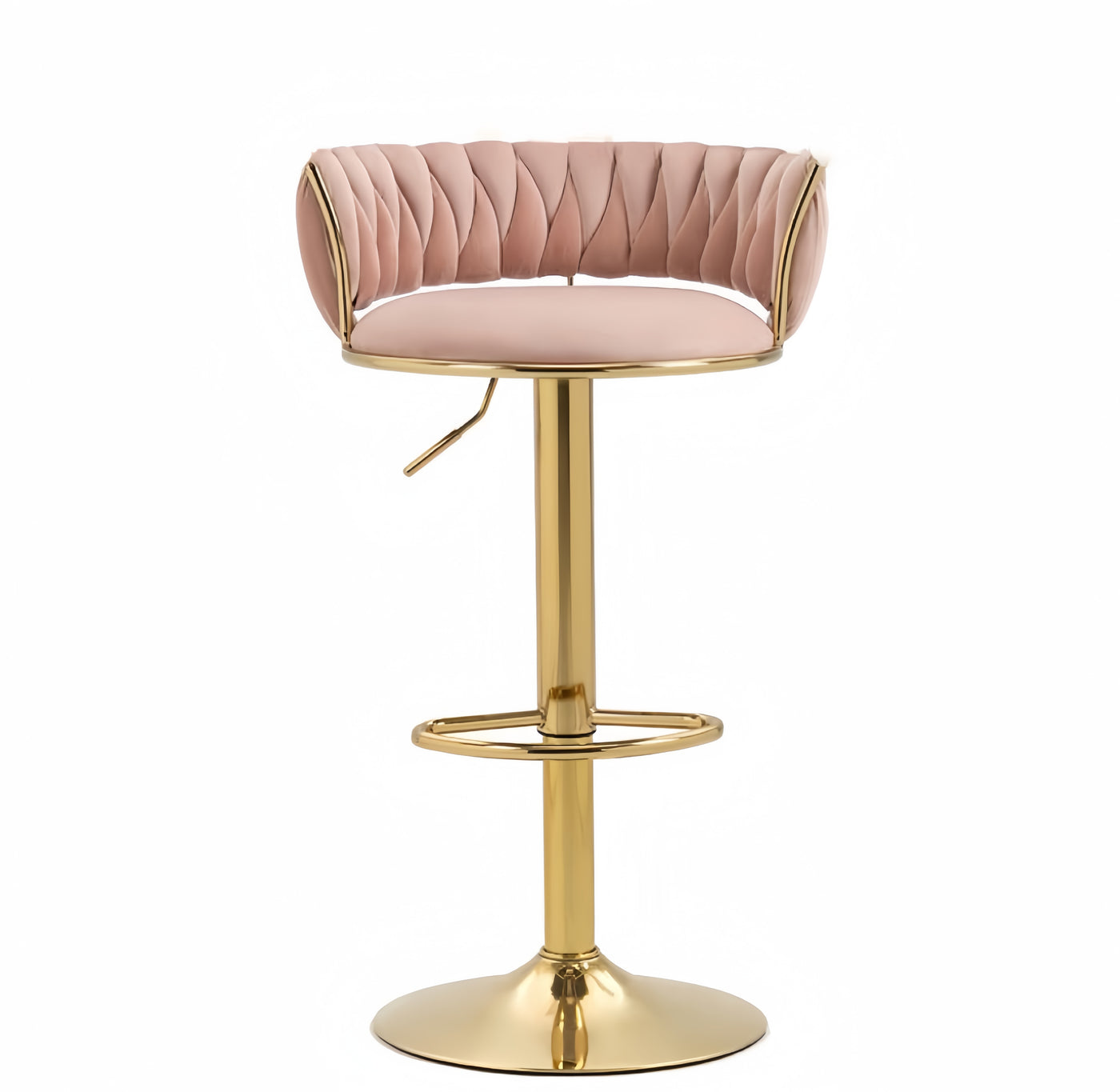 Blush Pink Swivel Bar Stool