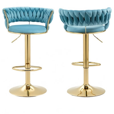 Sky Blue Swivel Bar Stool