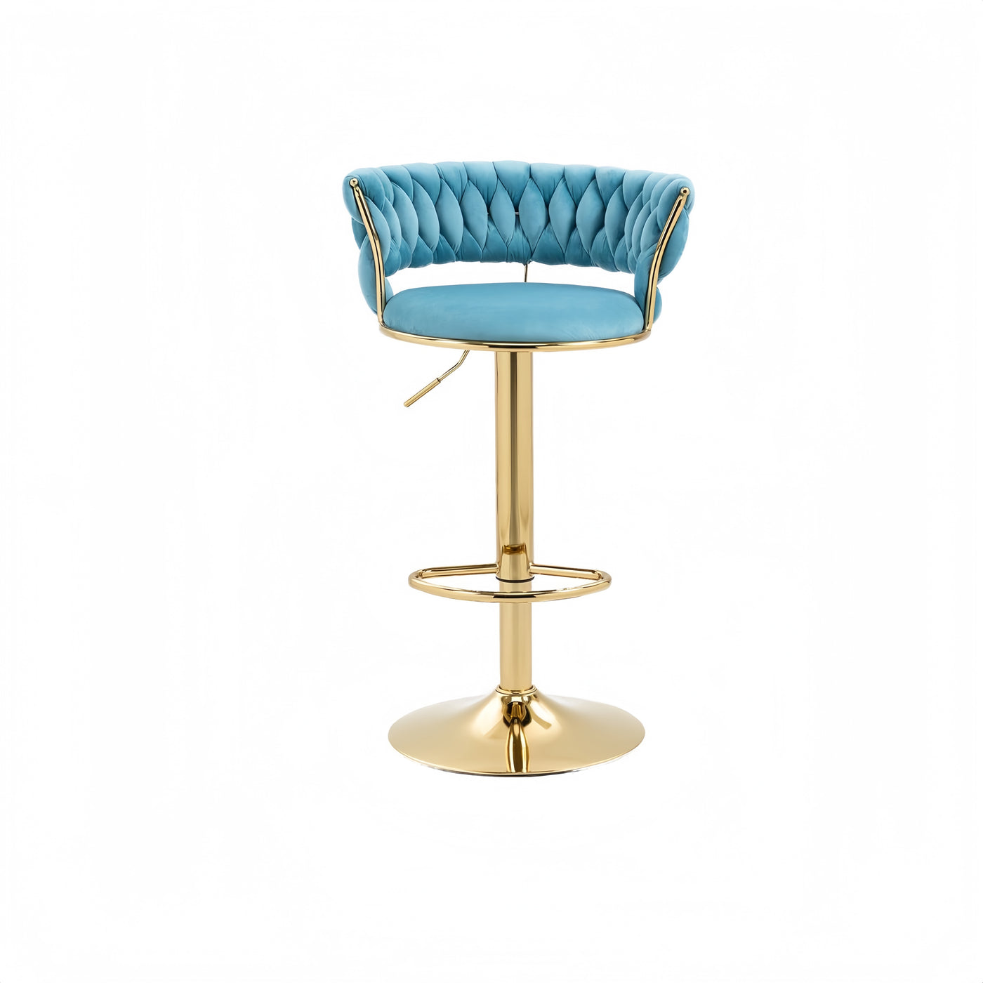 Sky Blue Swivel Bar Stool