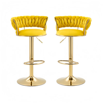 Mustard Swivel Bar Stool