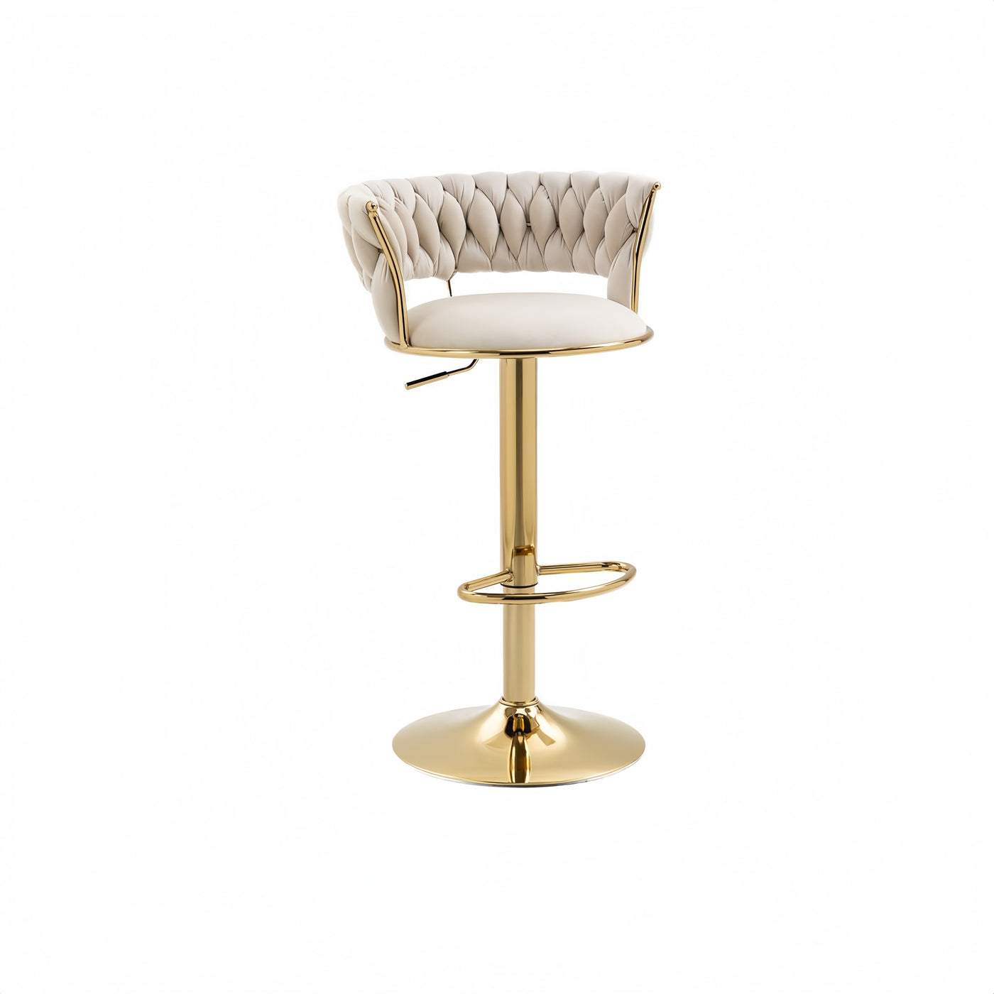 Cream Swivel Bar Stool