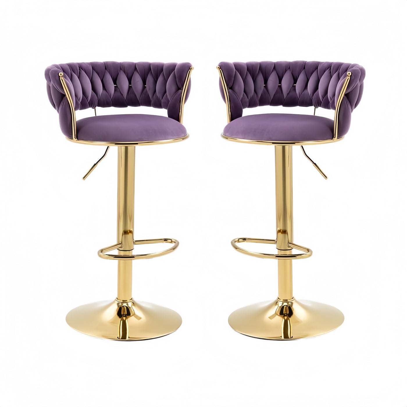 Purple Swivel Bar Stool