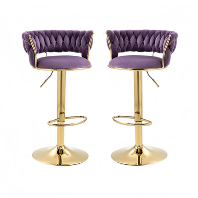 Purple Swivel Bar Stool