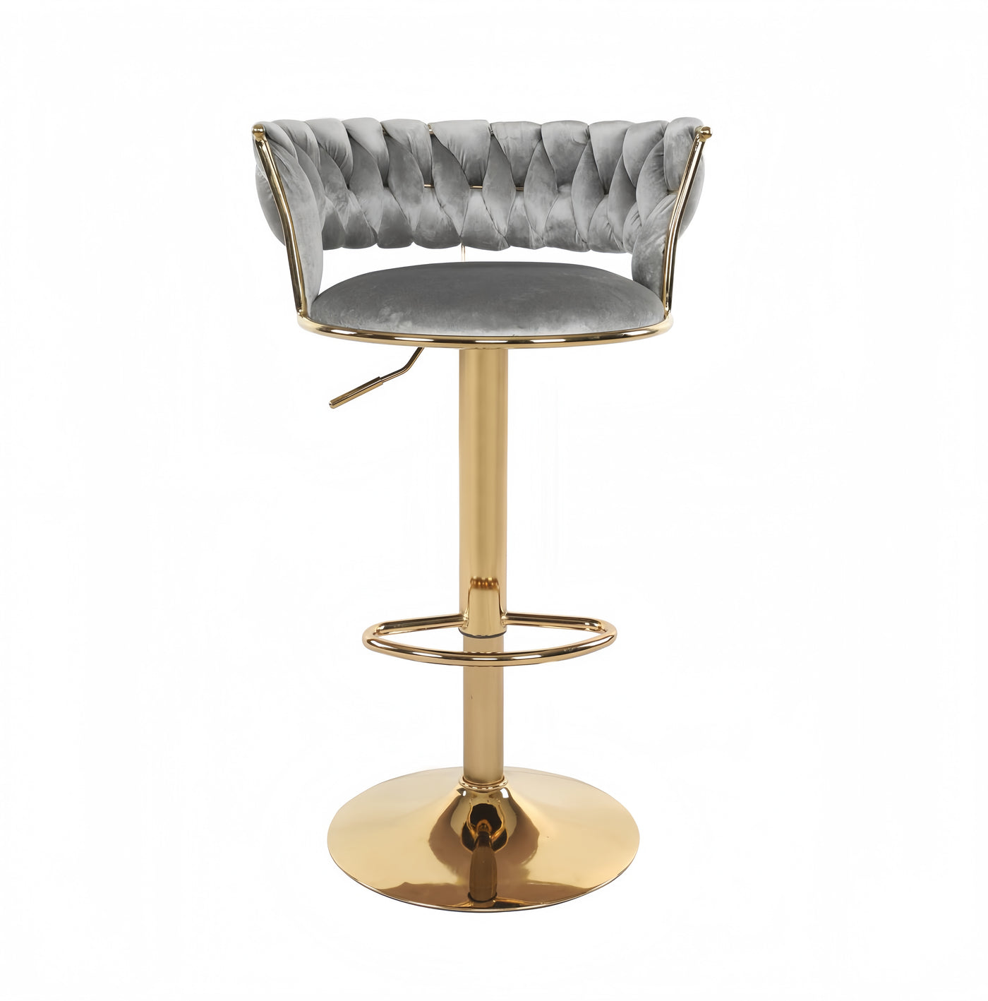 Grey Swivel Bar Stool